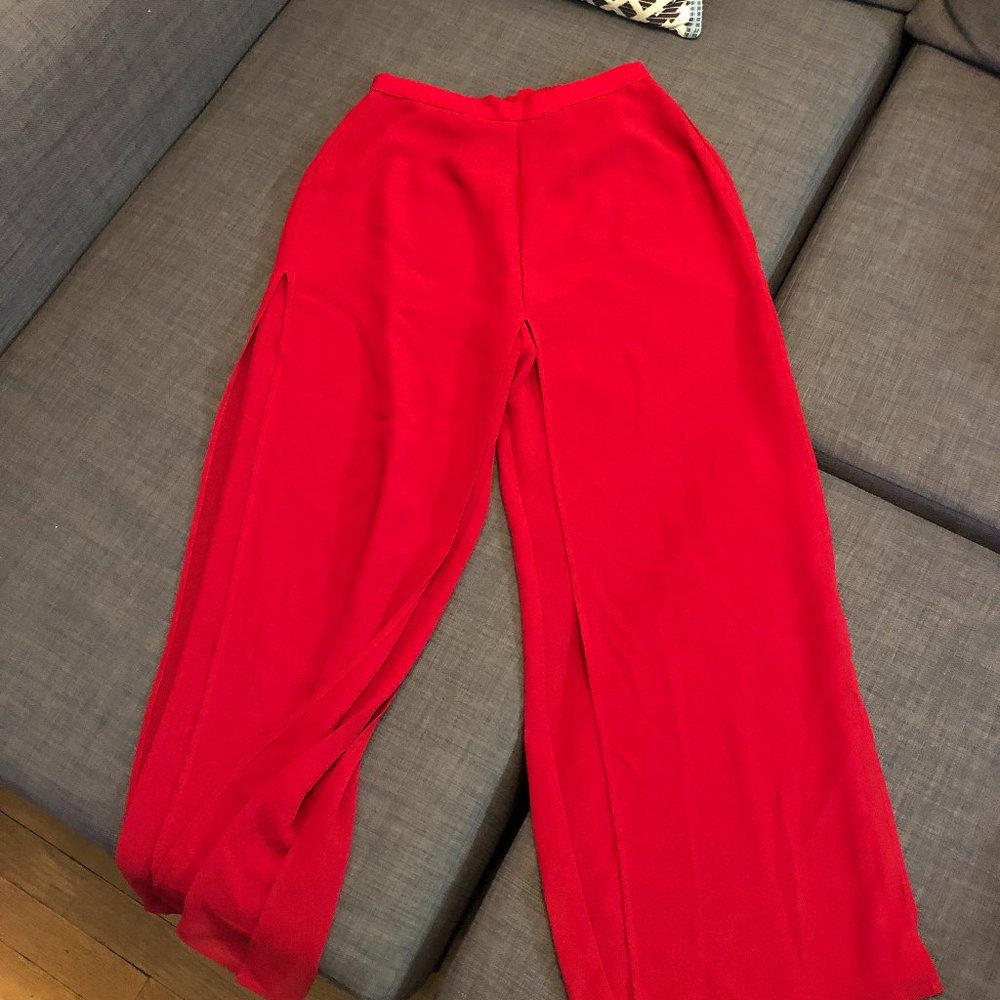 Vintage Flowy, Wide-Leg, Car Wash Pants